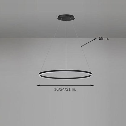 Contemporary Round LED Pendant Light Fixture