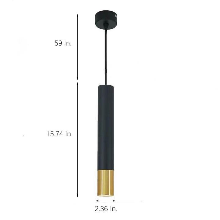 Sleek Gold Metal LED Pendant Island Light Fixture