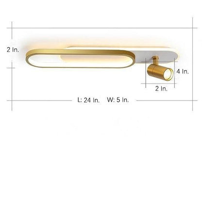 Sleek LED Rectangle Ceiling Mount Light Fixture
