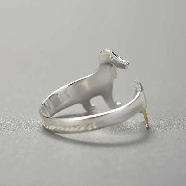 Petite Dachshund 925 Sterling Silver Ring