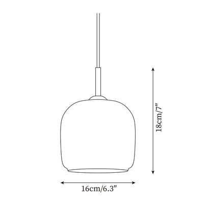 Sleek Glass Pendant Light for Kitchen Dining Ceiling
