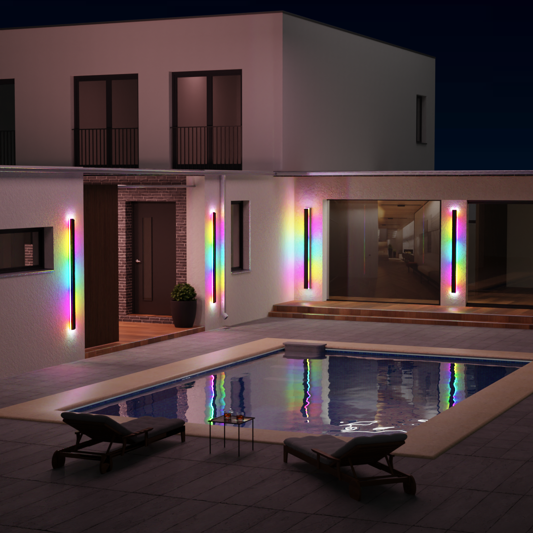 Slim LED Outdoor Wall Lantern Waterproof Porch Light
