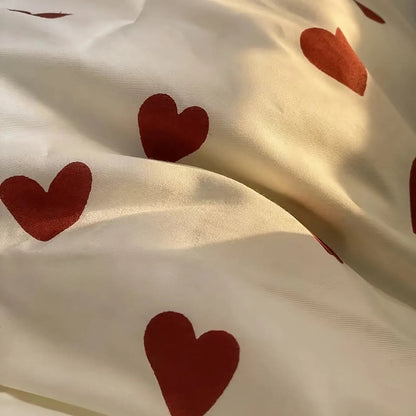 Soft Hearts Pattern Bedding Set - Cofik