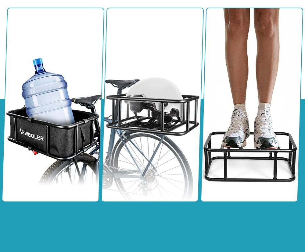 Strong Rear Bike Cargo Basket with Mount