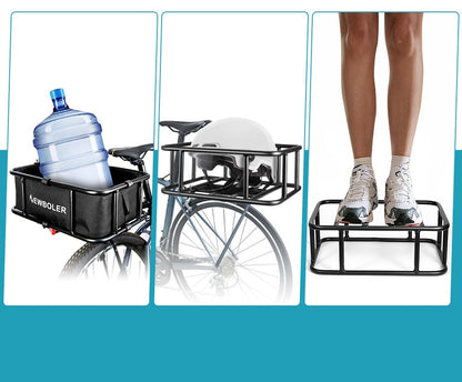Strong Rear Bike Cargo Basket with Mount