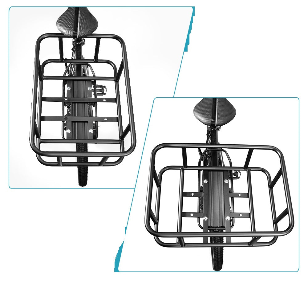 Strong Rear Bike Cargo Basket with Mount