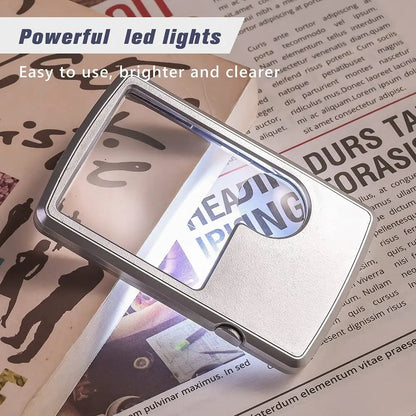 Portable LED Magnifying Glass with Double Lens