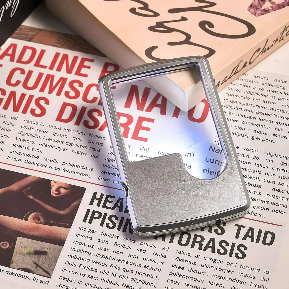Portable LED Magnifying Glass with Double Lens