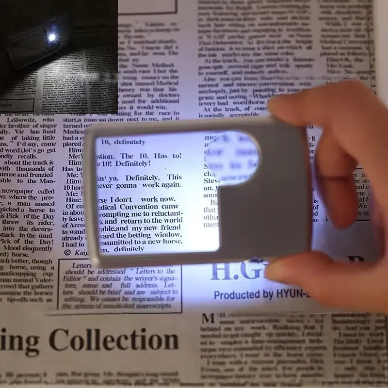 Portable LED Magnifying Glass with Double Lens