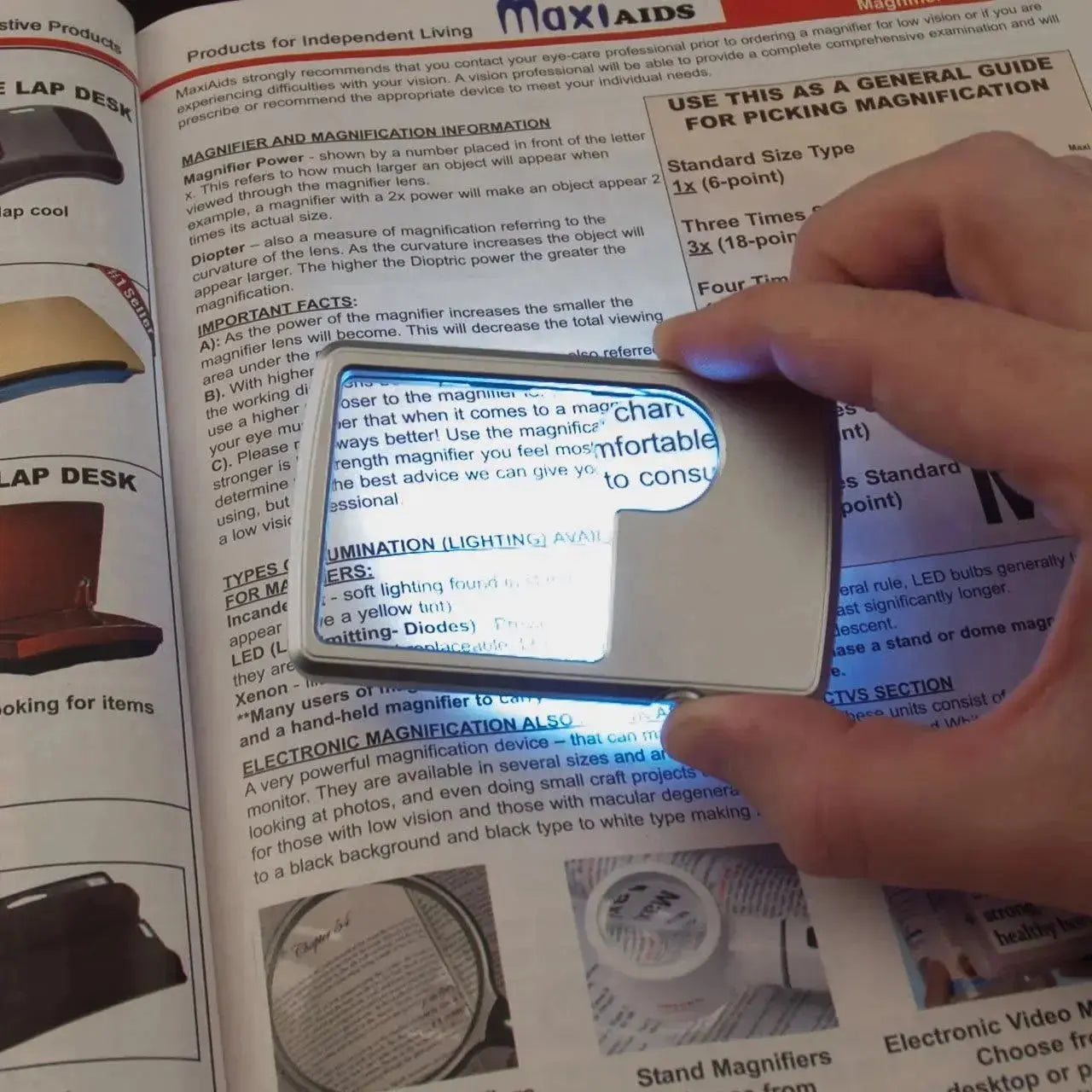 Portable LED Magnifying Glass with Double Lens - Cofik