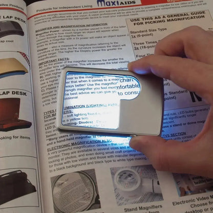 Portable LED Magnifying Glass with Double Lens - Cofik