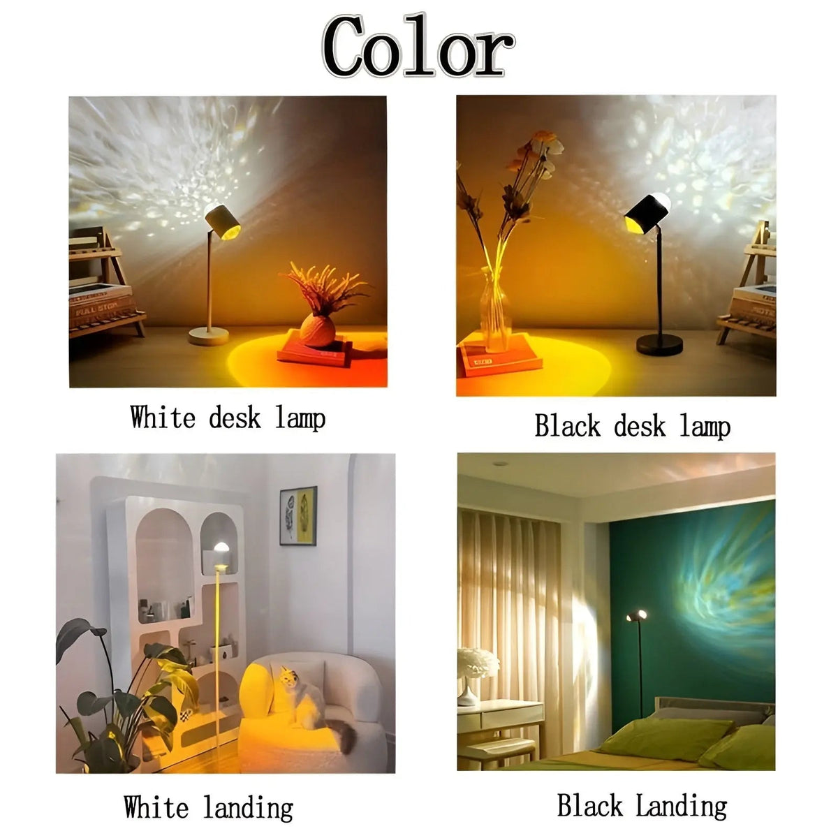 Colorful LED Table Lamp with USB Port