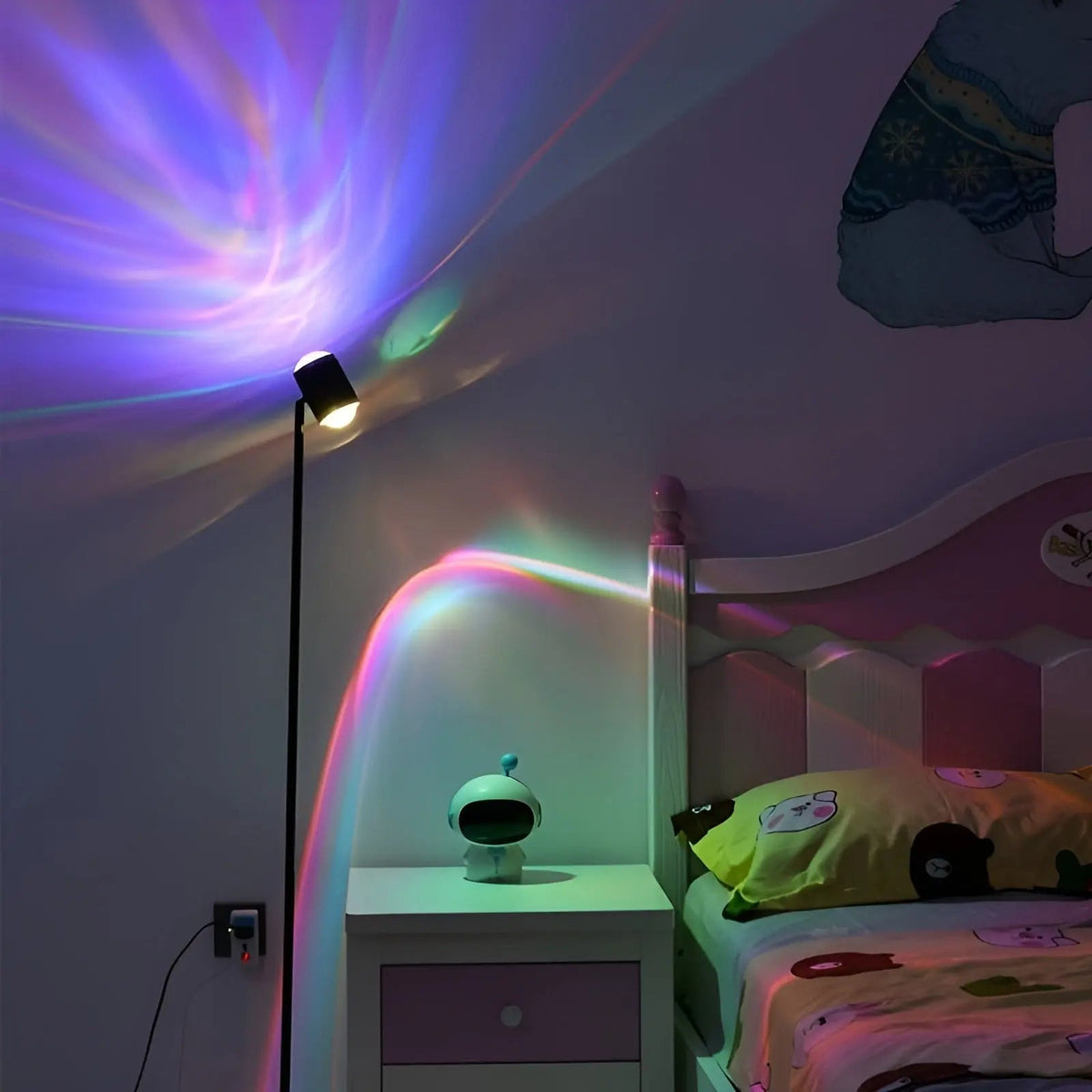 Colorful LED Table Lamp with USB Port