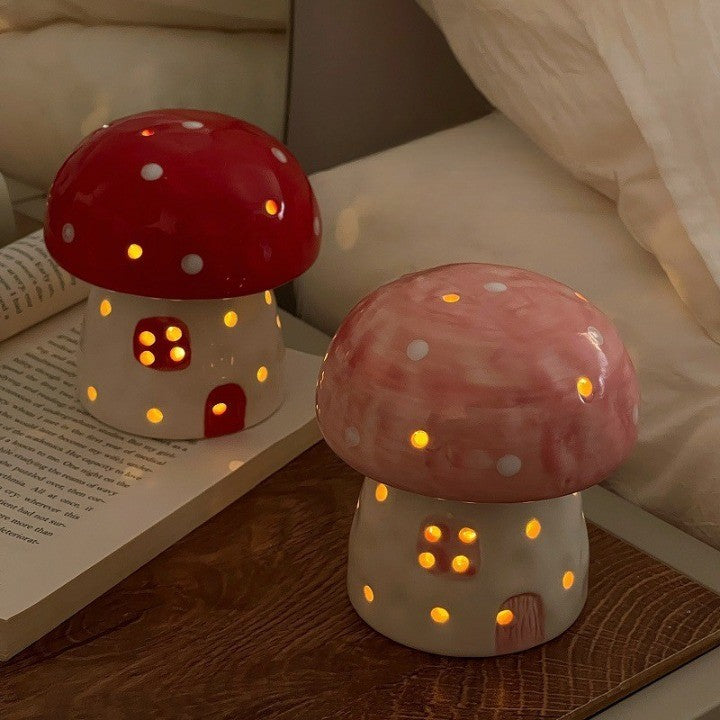 Whimsical Fungi Ceramic Table Lamp
