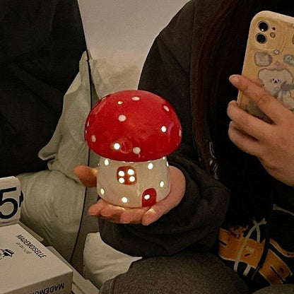 Whimsical Fungi Ceramic Table Lamp