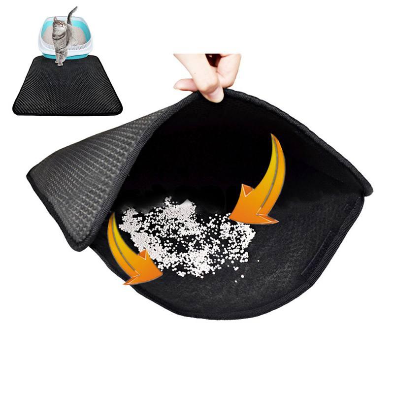 Practical Double Layer Kitty Litter Catcher Mat