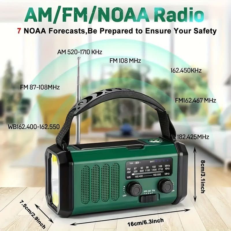 Portable Emergency Radio Flashlight Charger