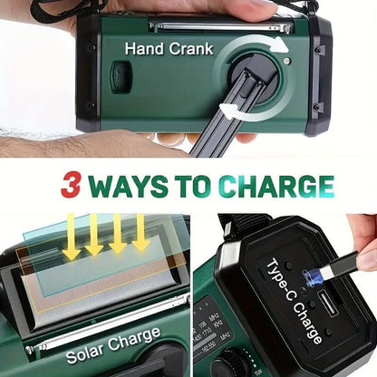 Portable Emergency Radio Flashlight Charger
