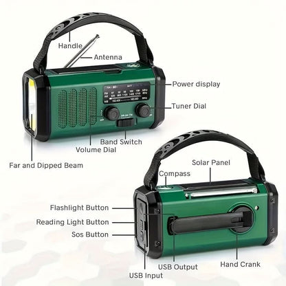 Portable Emergency Radio Flashlight Charger