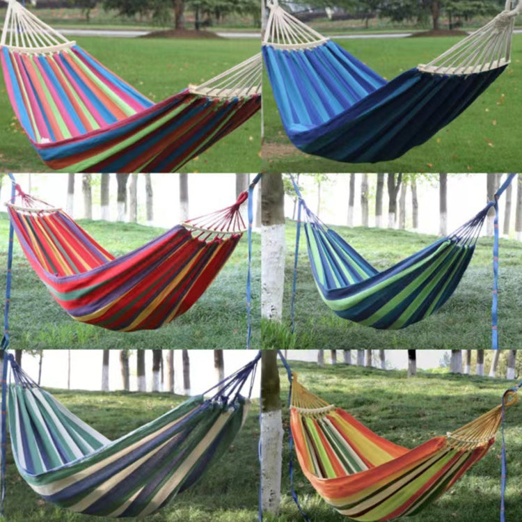 Large Portable Blue Canvas Hammock Swing Chair