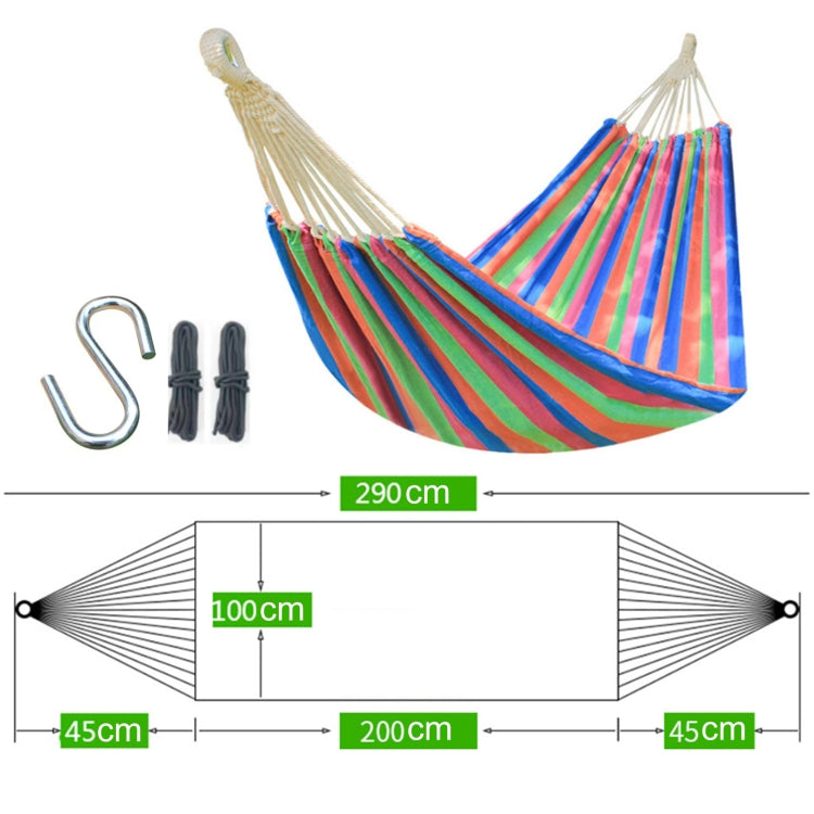 Durable Double Layer Hammock Swing with Curved Steel Bar