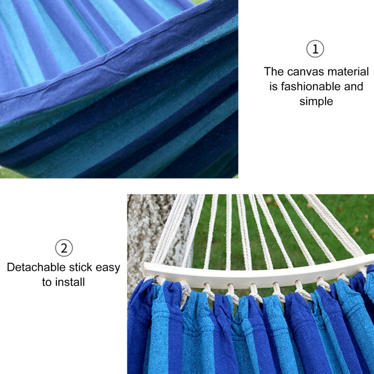 Durable Double Layer Hammock Swing with Curved Steel Bar