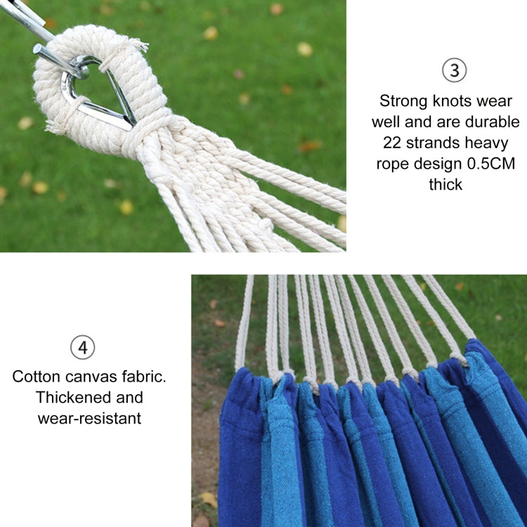 Durable Double Layer Hammock Swing with Curved Steel Bar