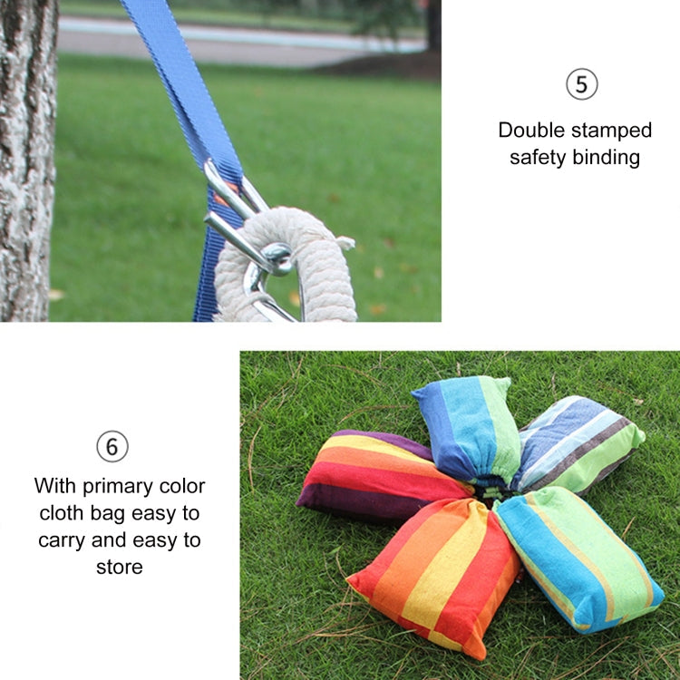 Durable Double Layer Hammock Swing with Curved Steel Bar