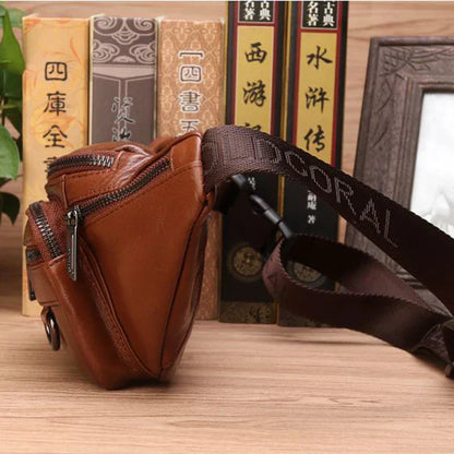 Premium Leather Waist Bag for Travel and Outdoor Use
