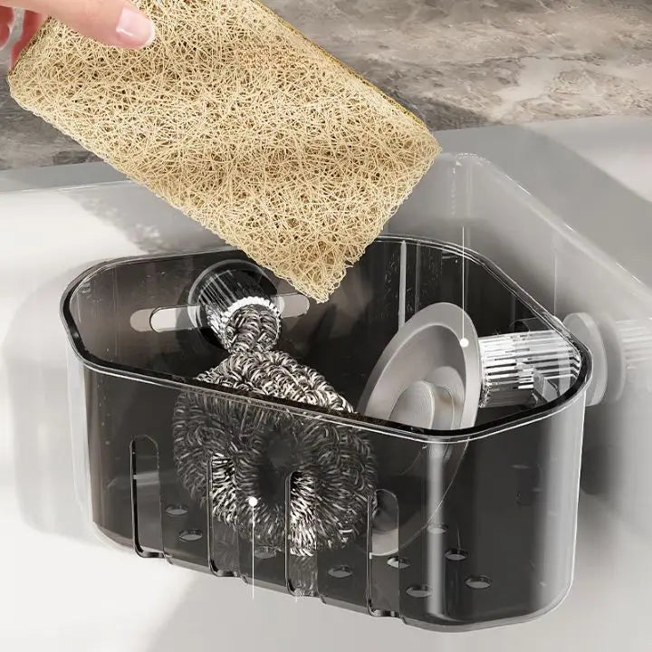 Compact Corner Dish Rack with Strong Suction Cup - Cofik