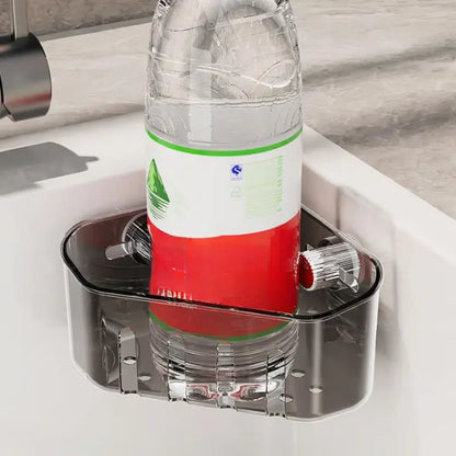 Compact Corner Dish Rack with Strong Suction Cup