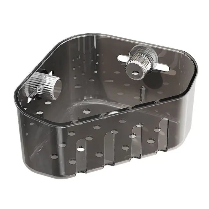 Compact Corner Dish Rack with Strong Suction Cup