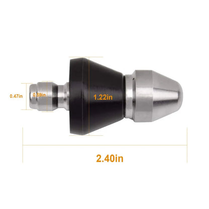 Heavy Duty Pipe Cleaner Nozzle with Powerful Water Spray