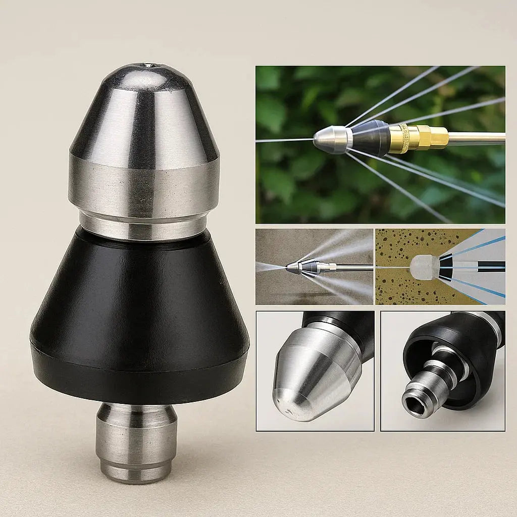 Heavy Duty Pipe Cleaner Nozzle with Powerful Water Spray - Cofik