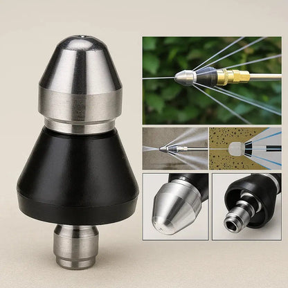 Heavy Duty Pipe Cleaner Nozzle with Powerful Water Spray - Cofik