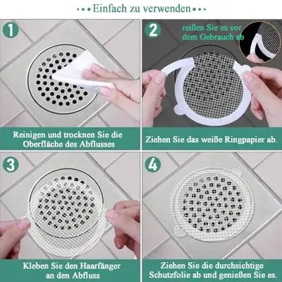 Stick-On Drain Protectors Against Clogs