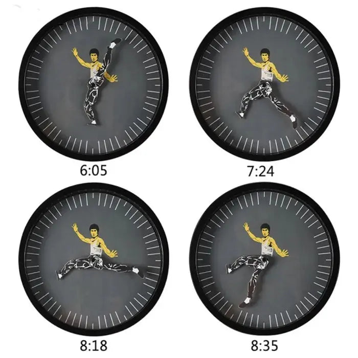 Silent Martial Arts Wall Clock