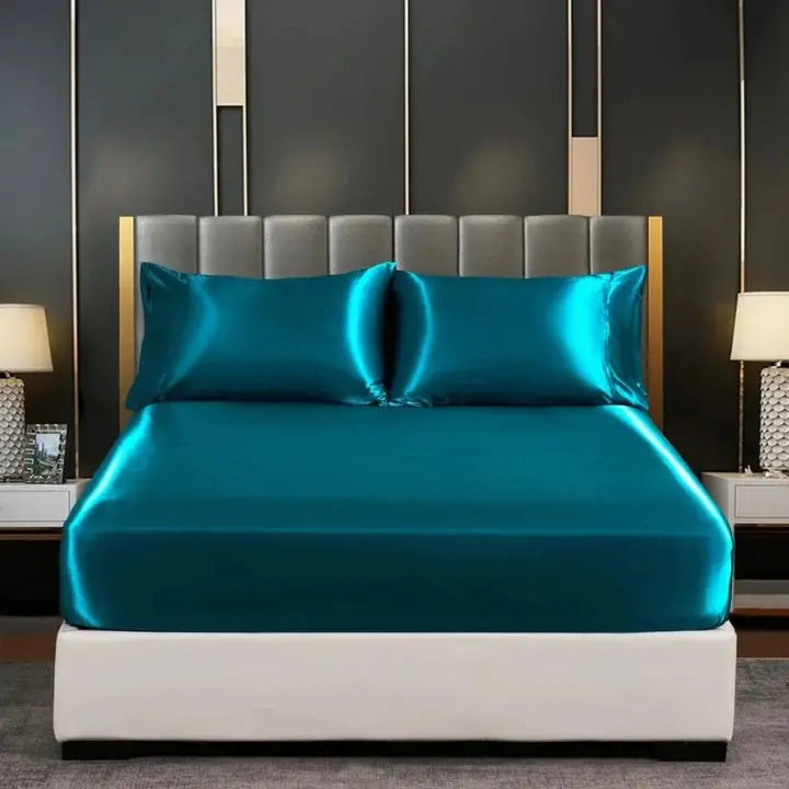 Soft Cooling Silk Bed Sheets – Fresh Breathable Bedding Set