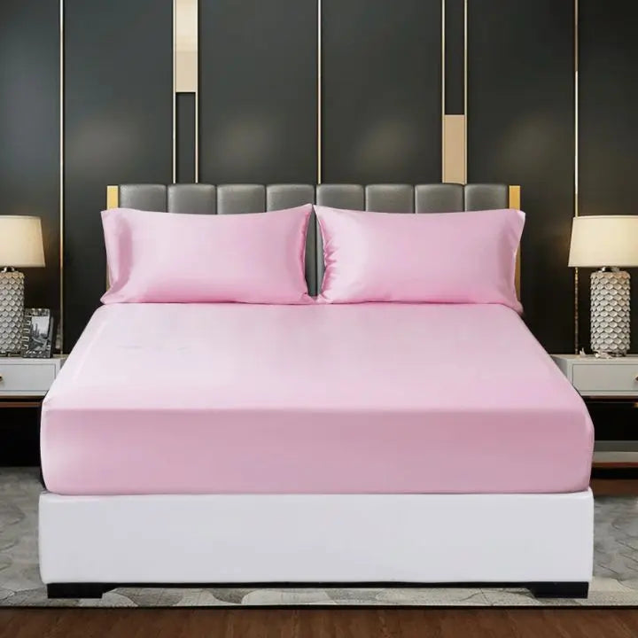 Soft Cooling Silk Bed Sheets – Fresh Breathable Bedding Set