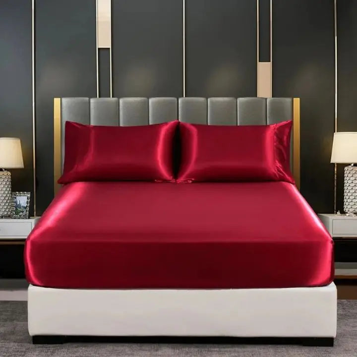 Soft Cooling Silk Bed Sheets – Fresh Breathable Bedding Set