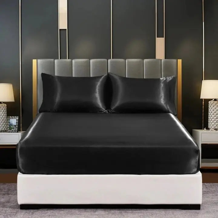 Soft Cooling Silk Bed Sheets – Fresh Breathable Bedding Set