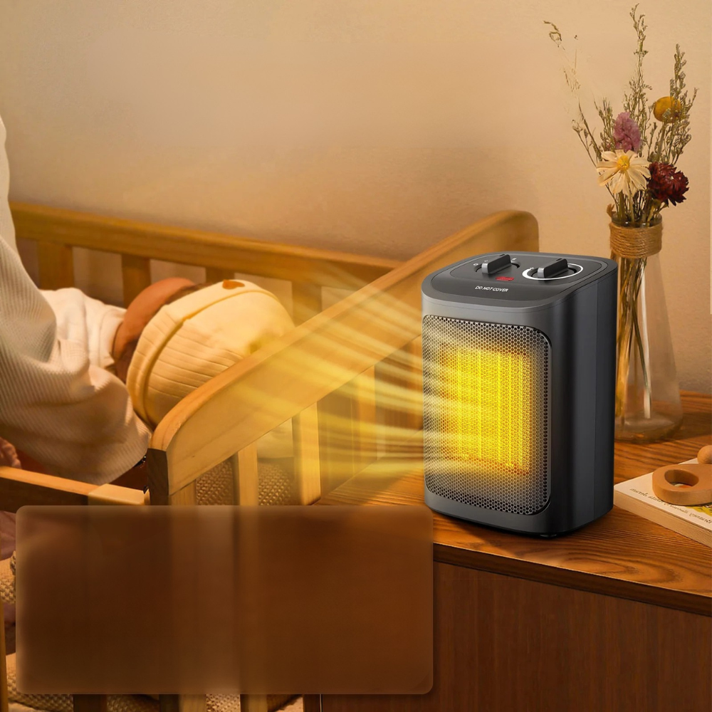 Compact Electric Space Heater with Fast Warmth