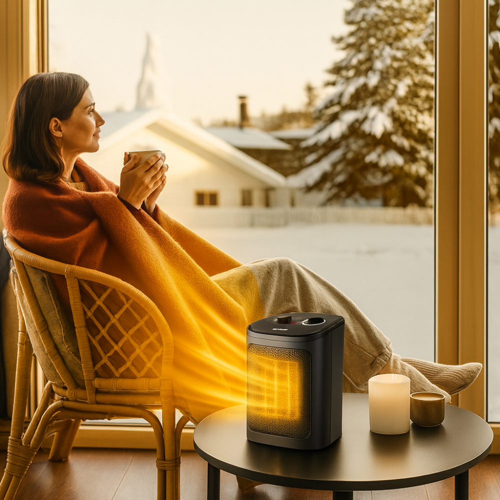 Compact Electric Space Heater with Fast Warmth
