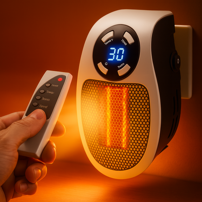 Compact Electric Space Heater with Remote Control