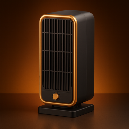 Compact Safe Electric Ceramic Heater with Tip Over Switch
