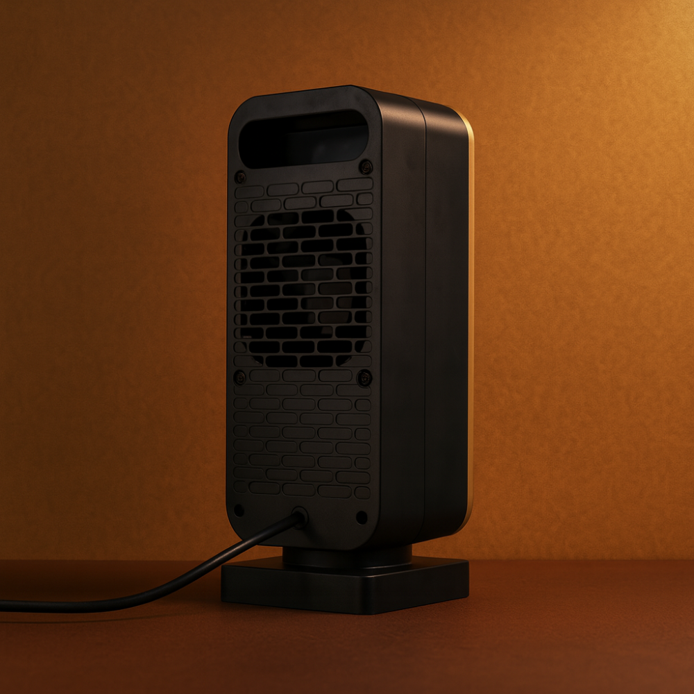 Compact Safe Electric Ceramic Heater with Tip Over Switch
