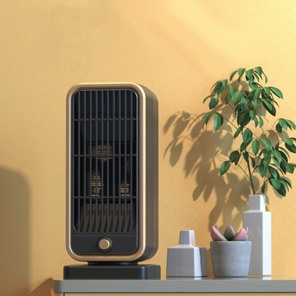 Compact Safe Electric Ceramic Heater with Tip Over Switch
