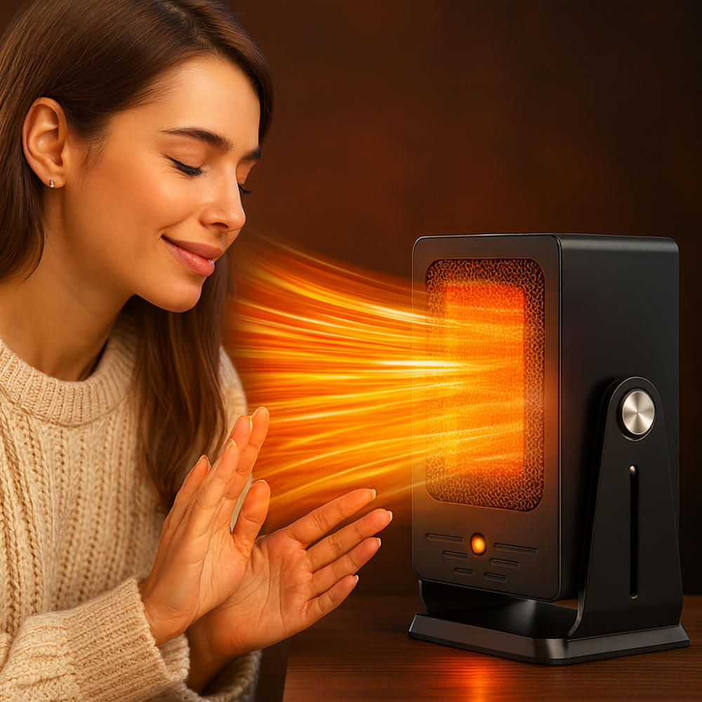 Compact Electric Space Heater with Digital Thermostat