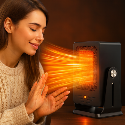 Compact Electric Space Heater with Digital Thermostat
