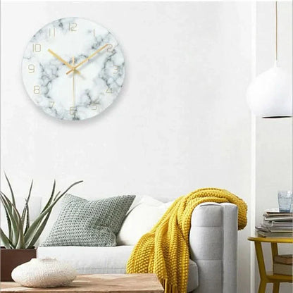 Stylish Marble Effect Wall Clock